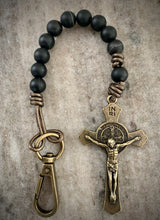 Load image into Gallery viewer, Benedictine Decade Rosary Black